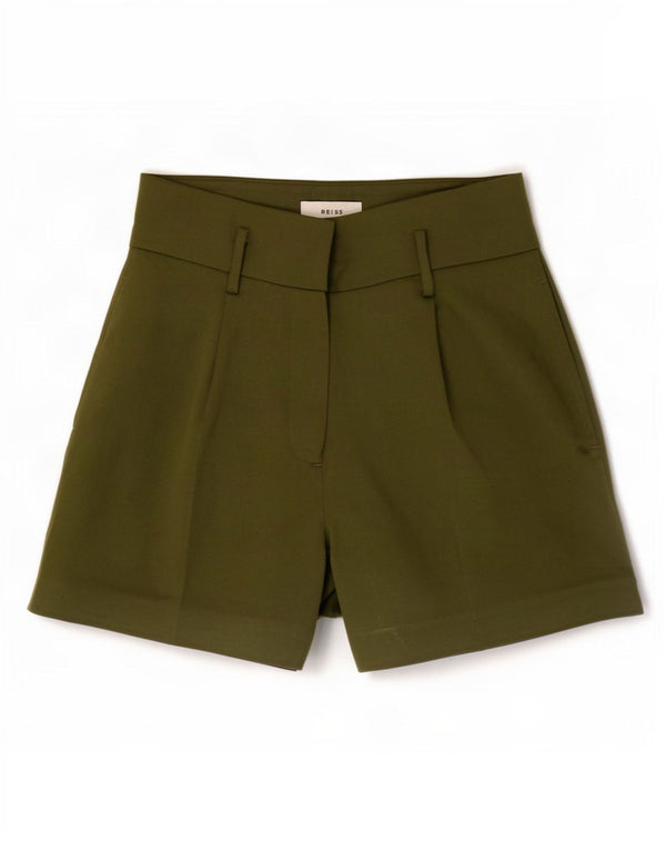Reiss Damen-Chinoshorts mit hoher Taille und Pegged, UK 8, Größe S, W28, Khaki, Polyester