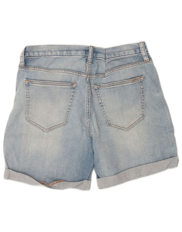 Eddie Bauer Damen Boyfriend-Jeansshorts US 6 Medium W30 Blaue Baumwolle
