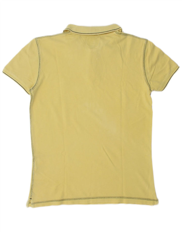 Wrangler Herren Slim-Fit-Poloshirt aus mittelgelber Baumwolle