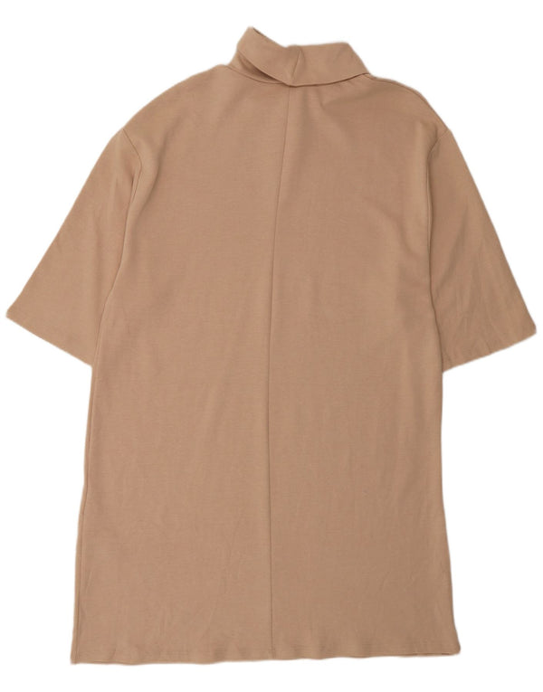 Zara Damen Etuikleid UK 16 Large Beige Baumwolle