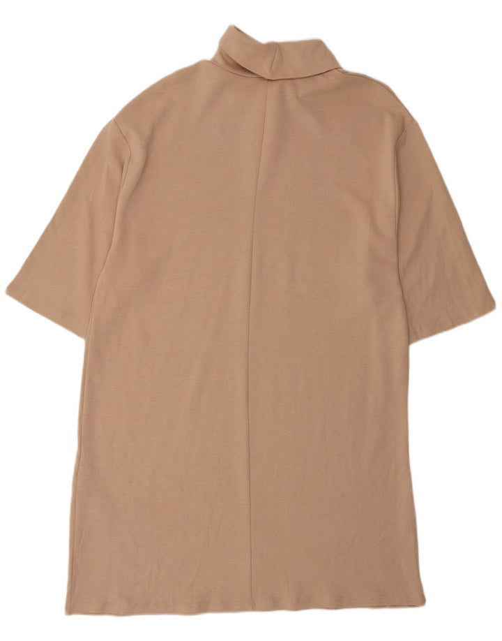 Zara Damen Etuikleid UK 16 Large Beige Baumwolle