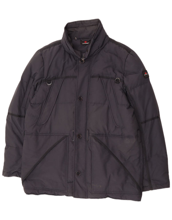 Canadiens Herren Wattierte Jacke UK 42 XL Marineblau Baumwolle