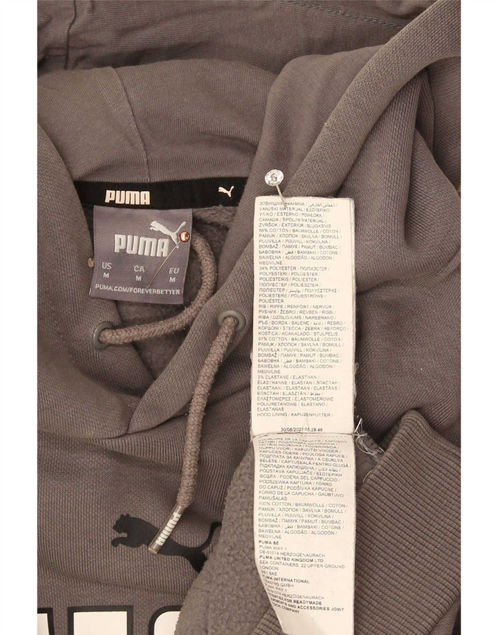 Puma Herren Graphic Hoodie Pullover mittelgraue Baumwolle