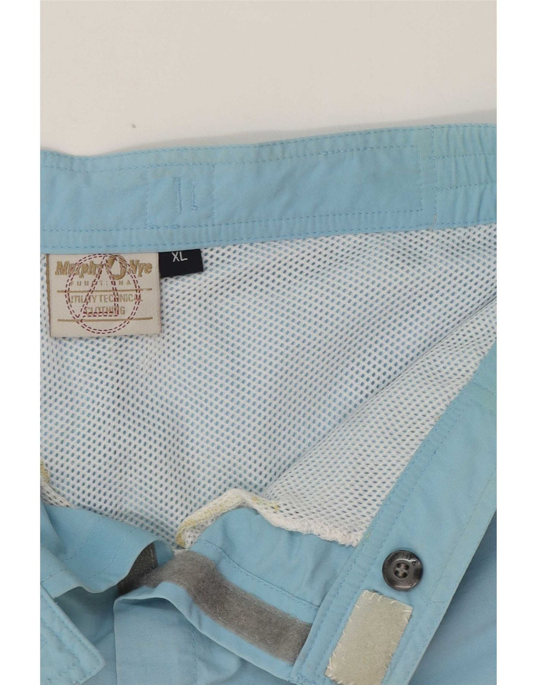 Murphy & Nye Herren-Badeshorts mit Grafik, XL, Blau, Colourblock-Polyamid
