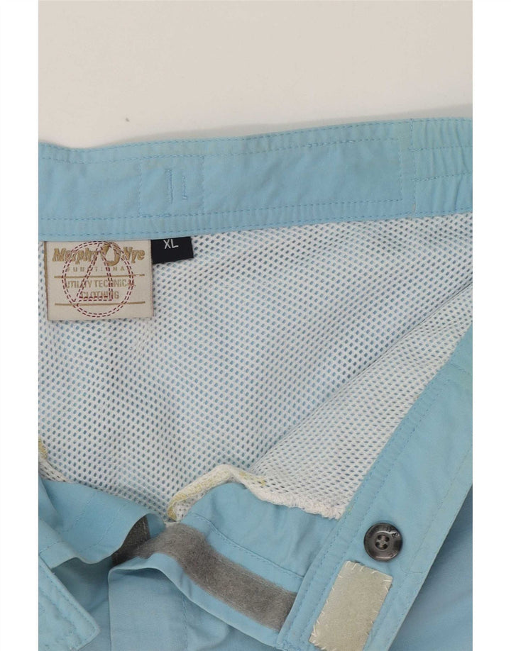 Murphy & Nye Herren-Badeshorts mit Grafik, XL, Blau, Colourblock-Polyamid