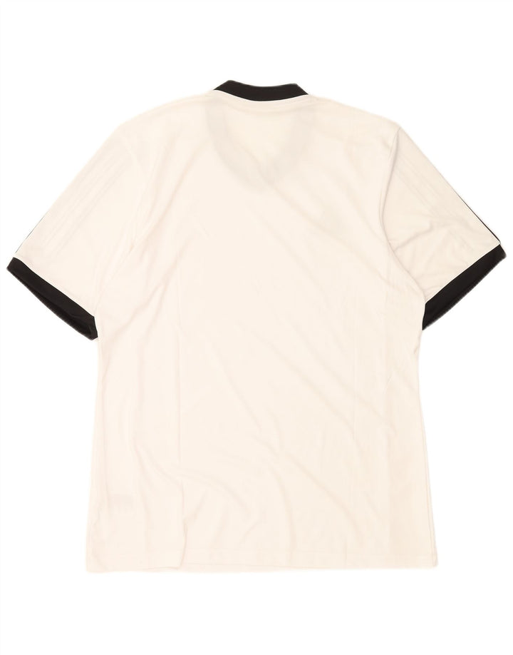 Adidas Herren Climalite T-Shirt Top Large Weiß Polyester