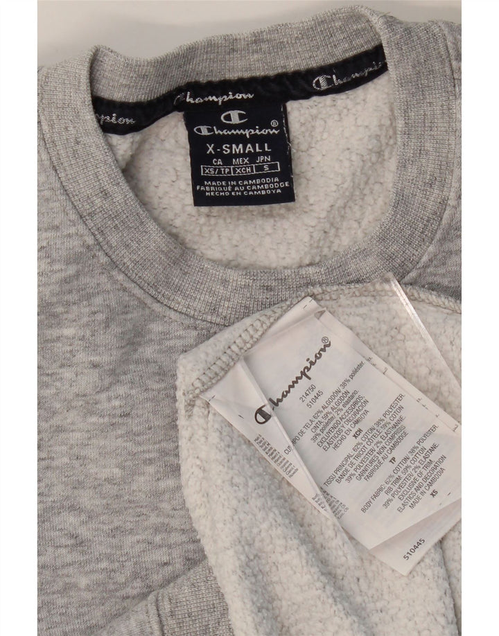 CHAMPION Herren-Sweatshirt-Pullover XS, grau gefleckte Baumwolle
