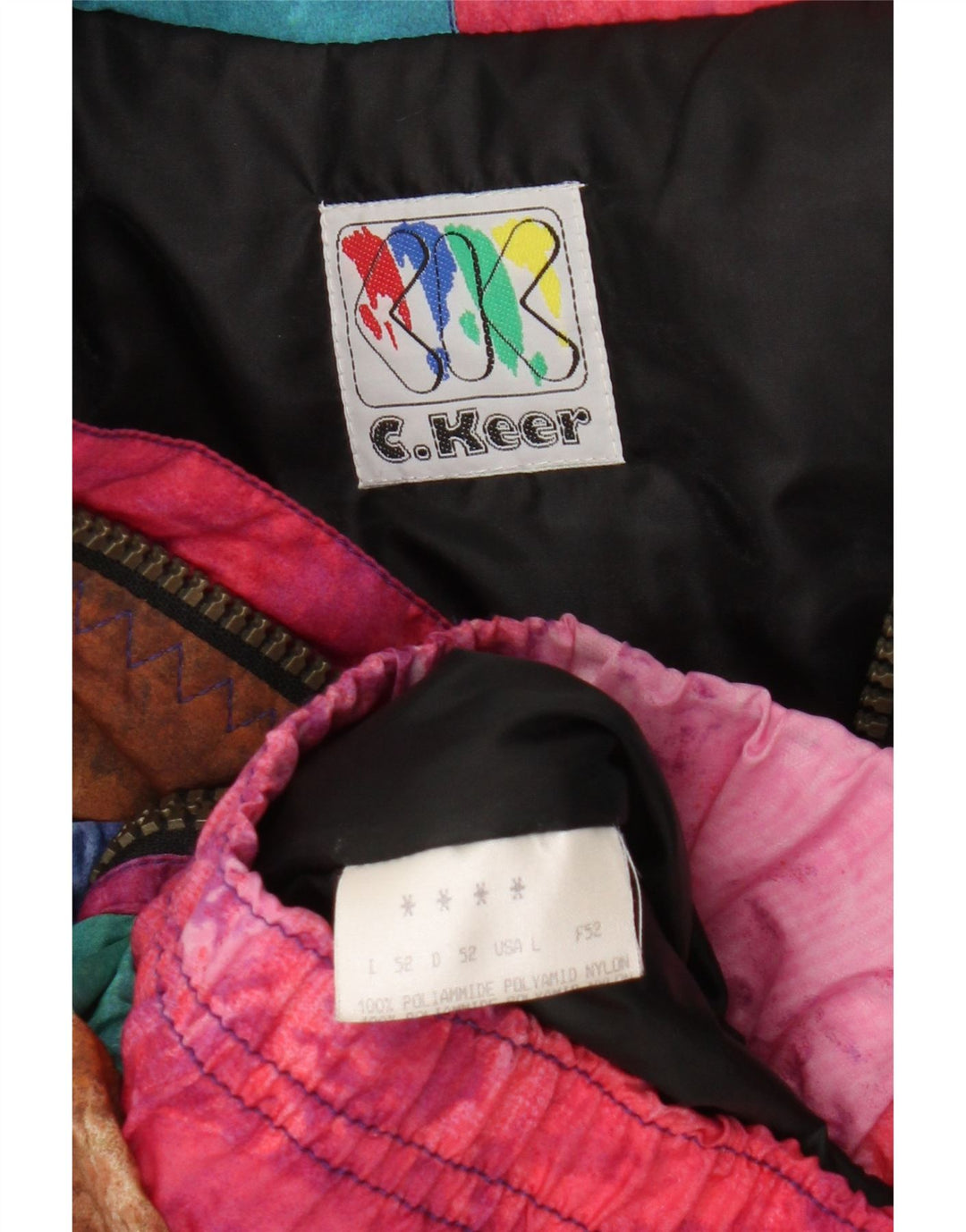 C.Keer Herren Utility Gilet IT 52 XL Mehrfarbiges Colourblock-Polyamid