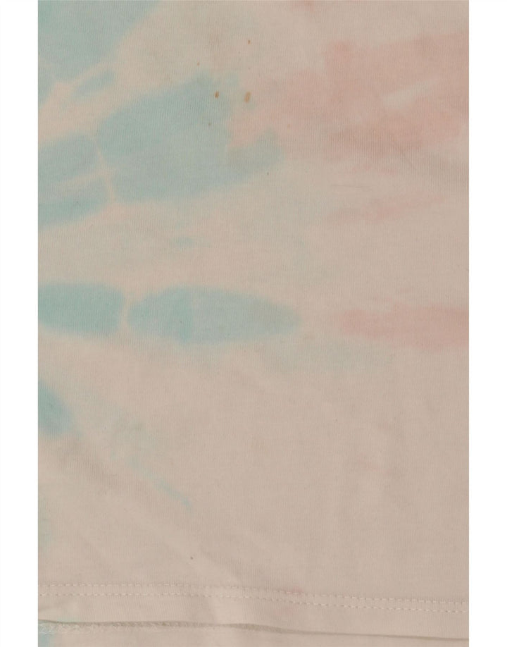 Levi's Damen T-Shirt Top UK 14 Mittelweiße Batik-Baumwolle