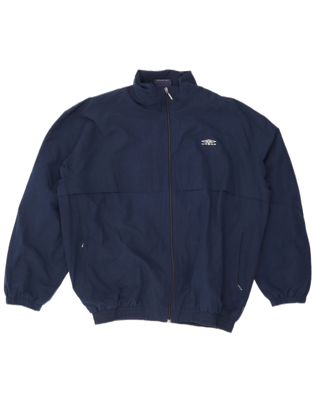 Umbro Herren-Trainingsanzug-Top-Jacke, großes marineblaues Polyester