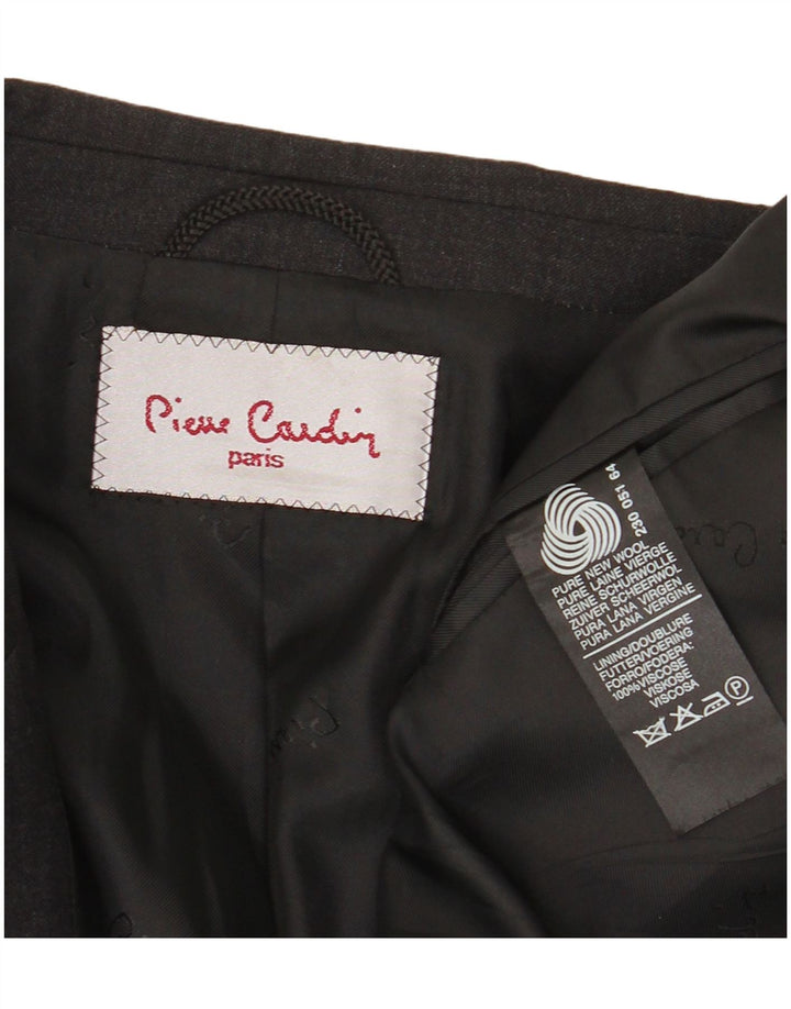 Pierre Cardin Herren 3-Knopf-Blazerjacke UK 40 Große graue Schurwolle