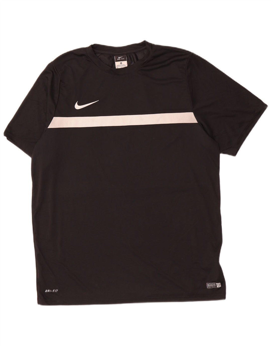 Nike Herren Dri Fit T-Shirt Top XL Schwarz Colourblock Polyester