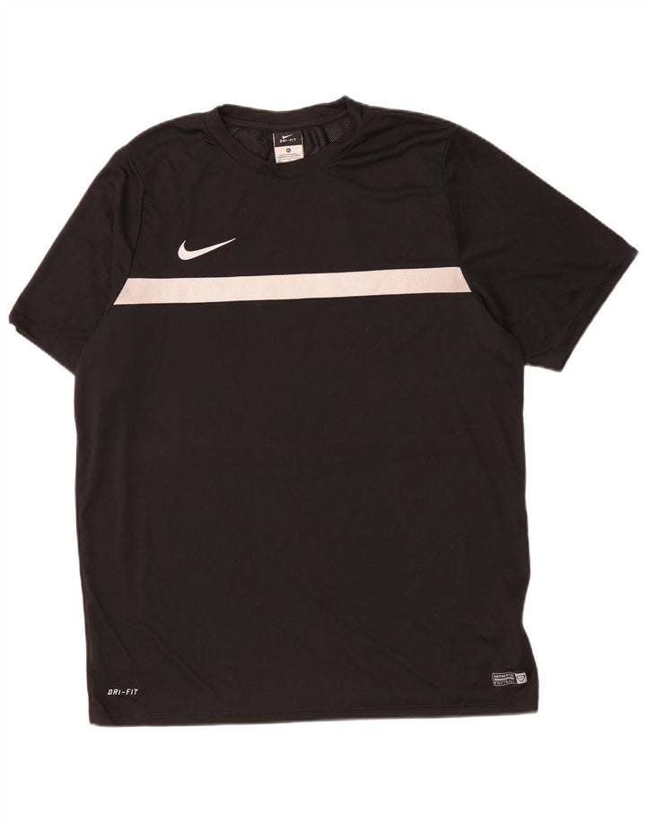 Nike Herren Dri Fit T-Shirt Top XL Schwarz Colourblock Polyester