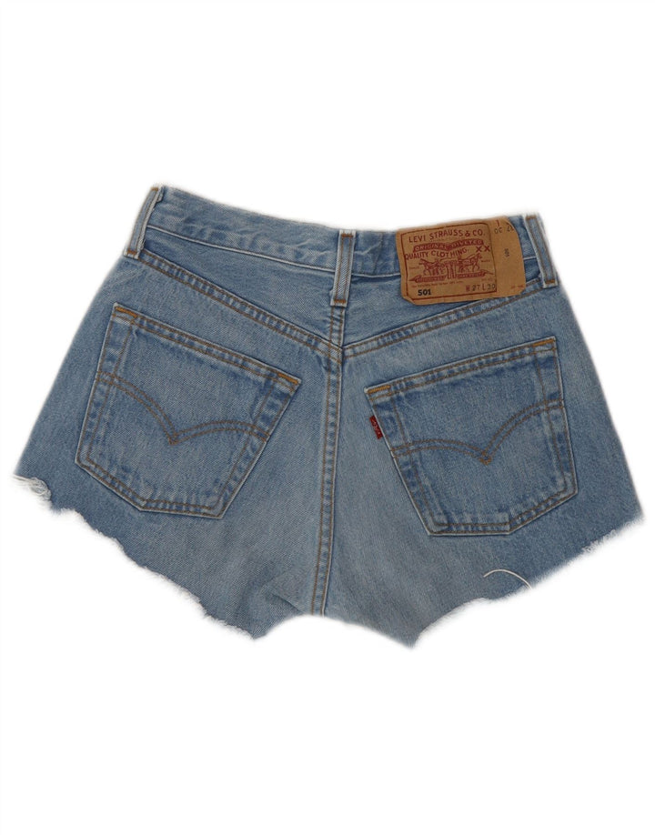 LEVI'S Damen 501 Denim-Shorts W27, klein, blau gestreift, klassisch