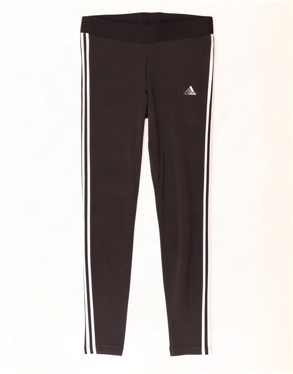 Adidas Damen-Leggings mit normaler Passform, UK 16/18, Größe L, Schwarz, Baumwolle