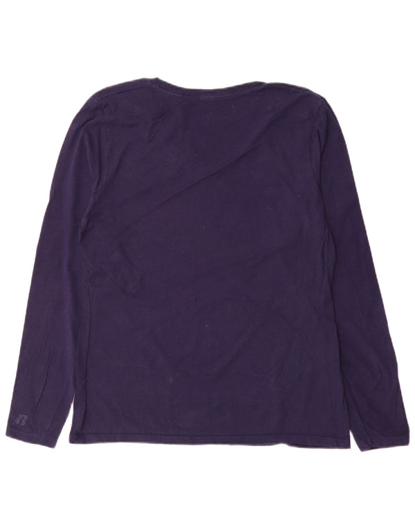 Russell Athletic Jungen-Oberteil mit Grafik, langärmlig, 8–9 Jahre, mittleres Marineblau