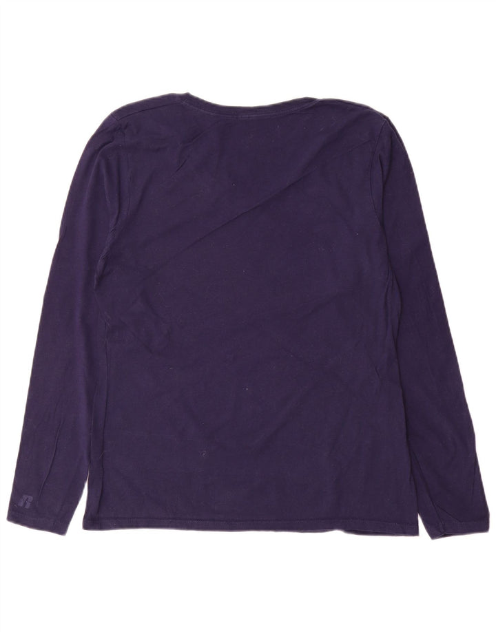 Russell Athletic Jungen-Oberteil mit Grafik, langärmlig, 8–9 Jahre, mittleres Marineblau