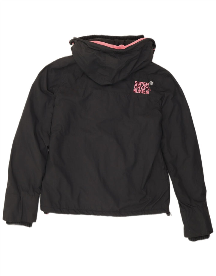 Superdry Damen Windcheater Kapuzen-Windjacke UK 14 Mittelgrau