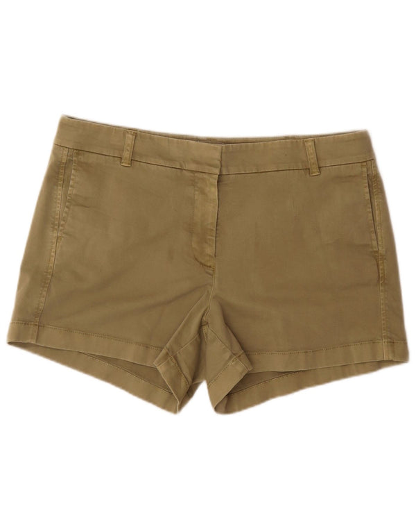 J. Crew Damen Chino-Shorts US 12 Large W34 Khaki Baumwolle