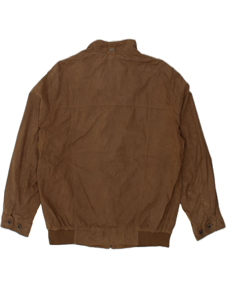 PIERRE CARDIN Herren Bomberjacke IT 56 3XL Braunes Polyamid
