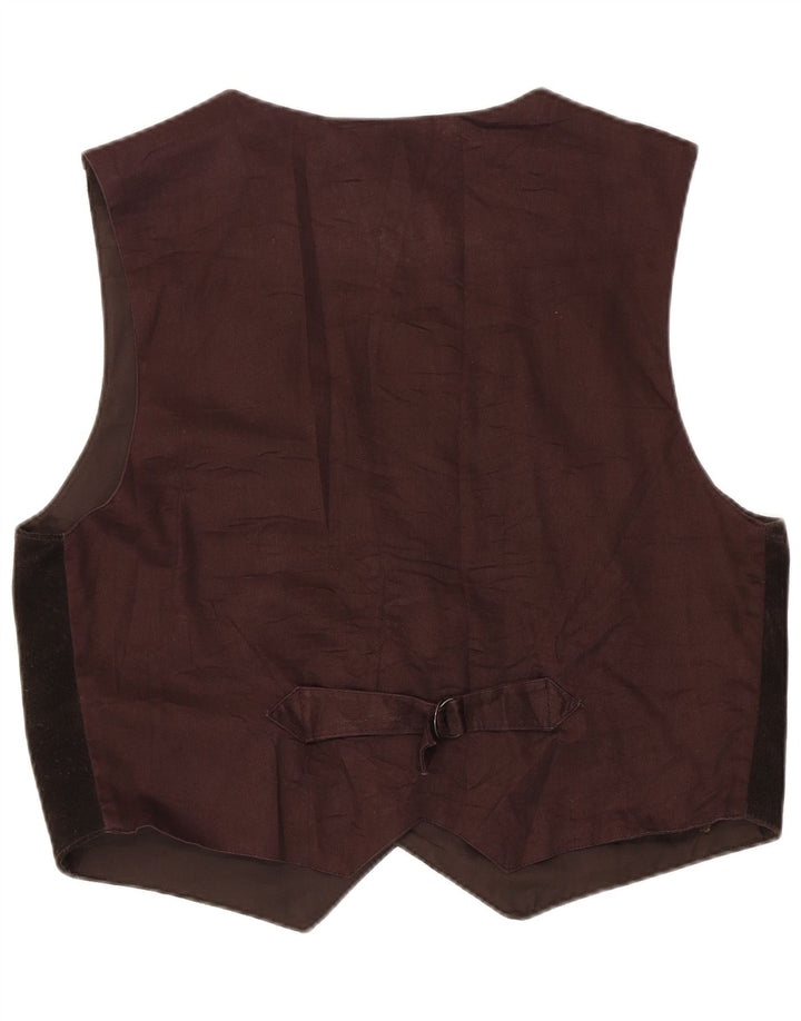 Vintage Herren Wildlederweste 2XL Braun Polyester