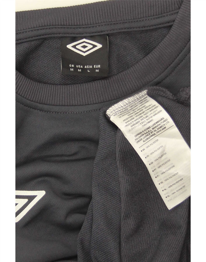Umbro Herren-Sweatshirt-Pullover aus mittelgrauem Colourblock-Polyester