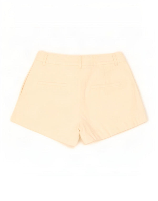 Zara Damen-Chinoshorts mit hoher Taille, EU 34, 2XS, W24, weiße Baumwolle
