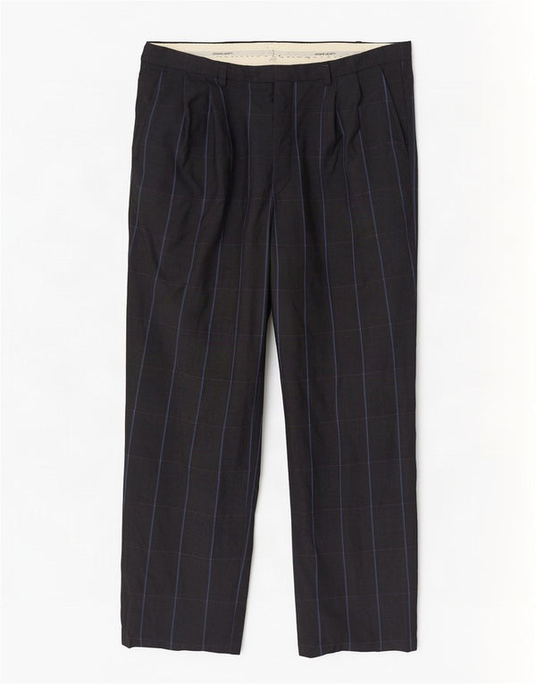 Emanuel Ungaro Womens Pegged Suit Trousers W32 L28 Navy Blue Pinstripe