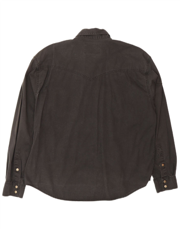 WRANGLER Herren-Jeanshemd, groß, schwarze Baumwolle