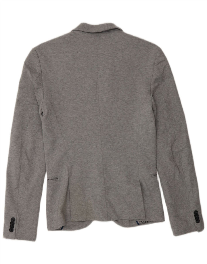 Zara Herren 1-Knopf-Blazerjacke UK 36 Small Grau