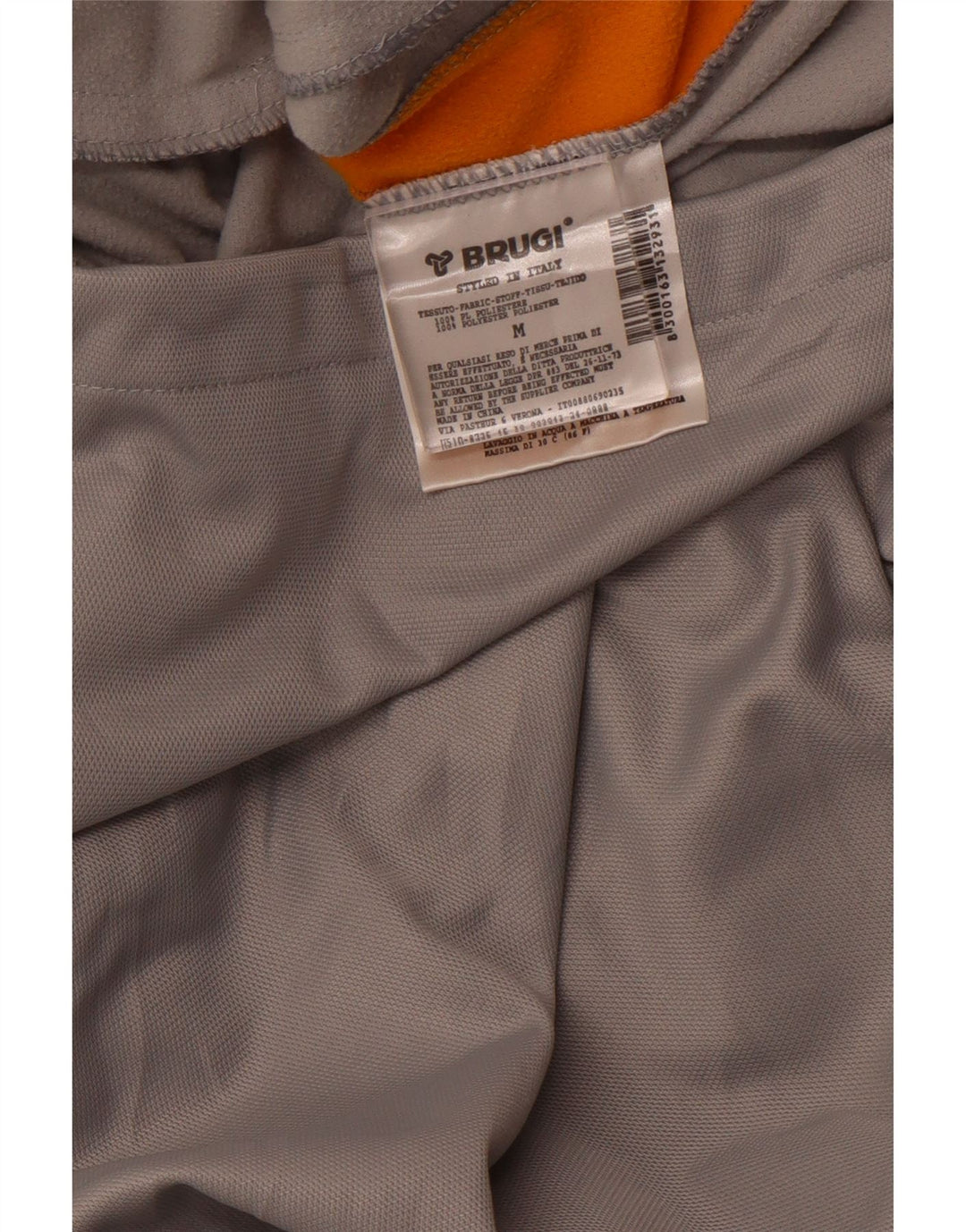 BRUGI Herren-Trainingsanzugoberteil, mittelgraues Farbblock-Polyester