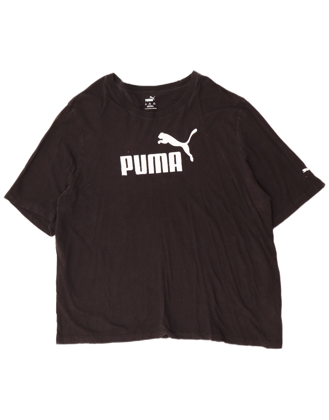 Puma Herren Grafik T-Shirt Top 4XL Schwarz Baumwolle