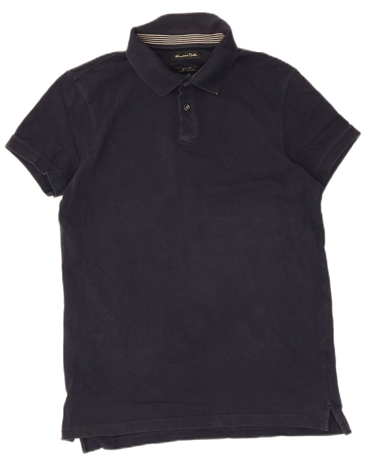 Massimo Dutti Herren Slim Fit Poloshirt Small Marineblau