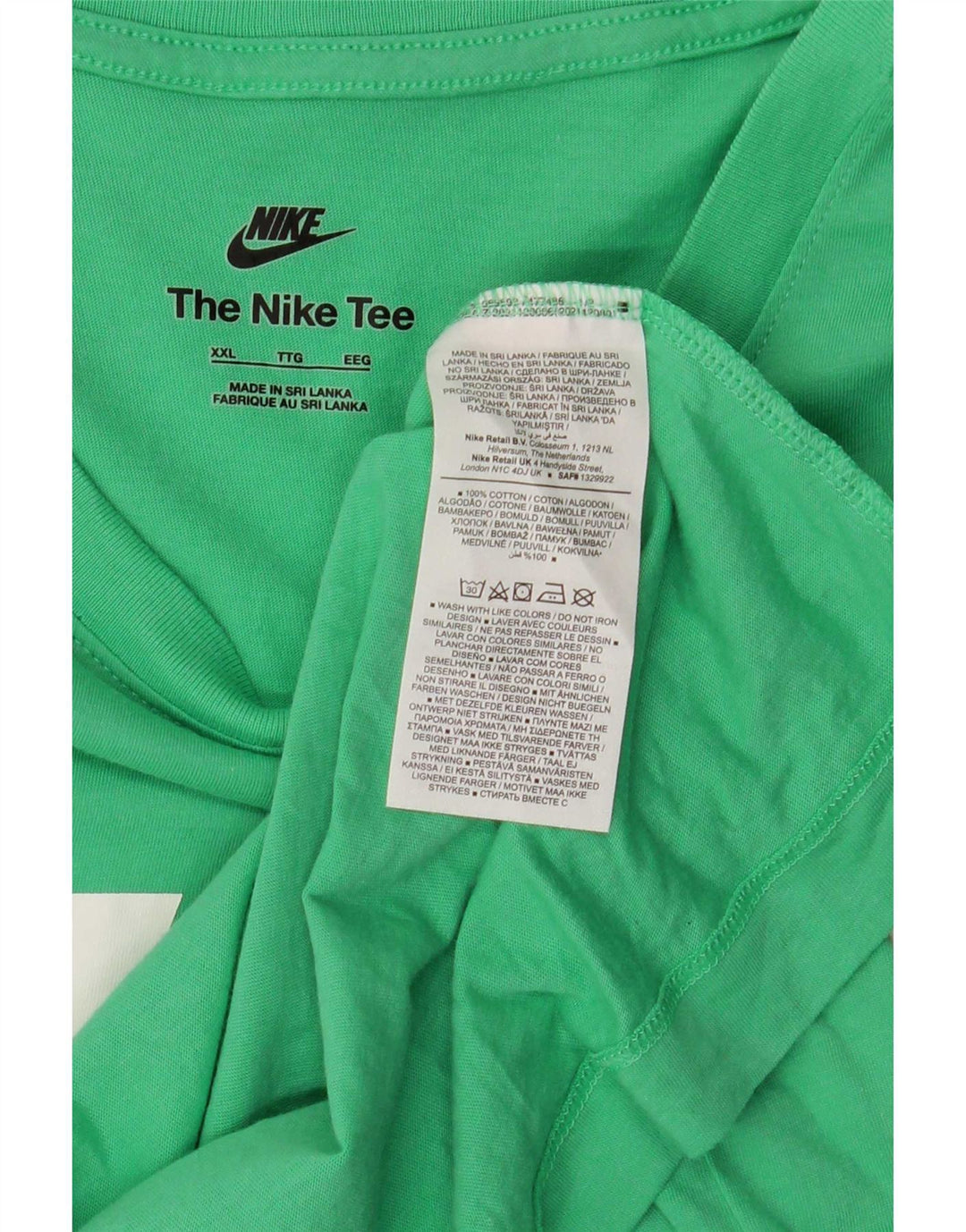 Nike Herren Grafik T-Shirt Top 2XL Grüne Baumwolle