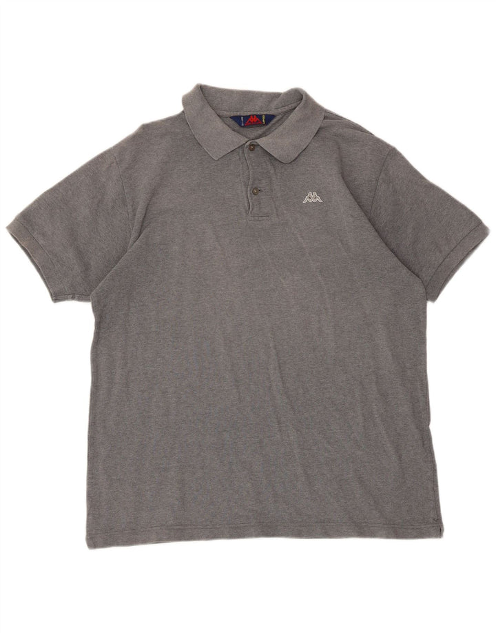 Kappa Herren Poloshirt XL Grau Baumwolle