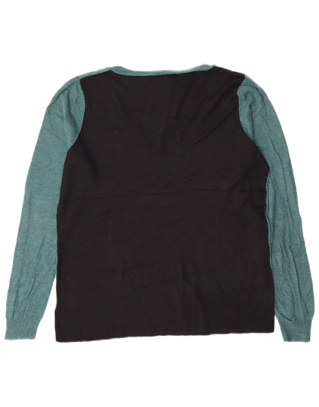 Mossimo Damen-Pullover mit V-Ausschnitt, UK 18, XL, grünes Colourblock-Nylon