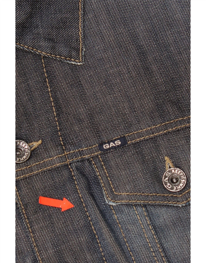 Gas Damen Jeansjacke UK 18 XL Marineblaue Baumwolle
