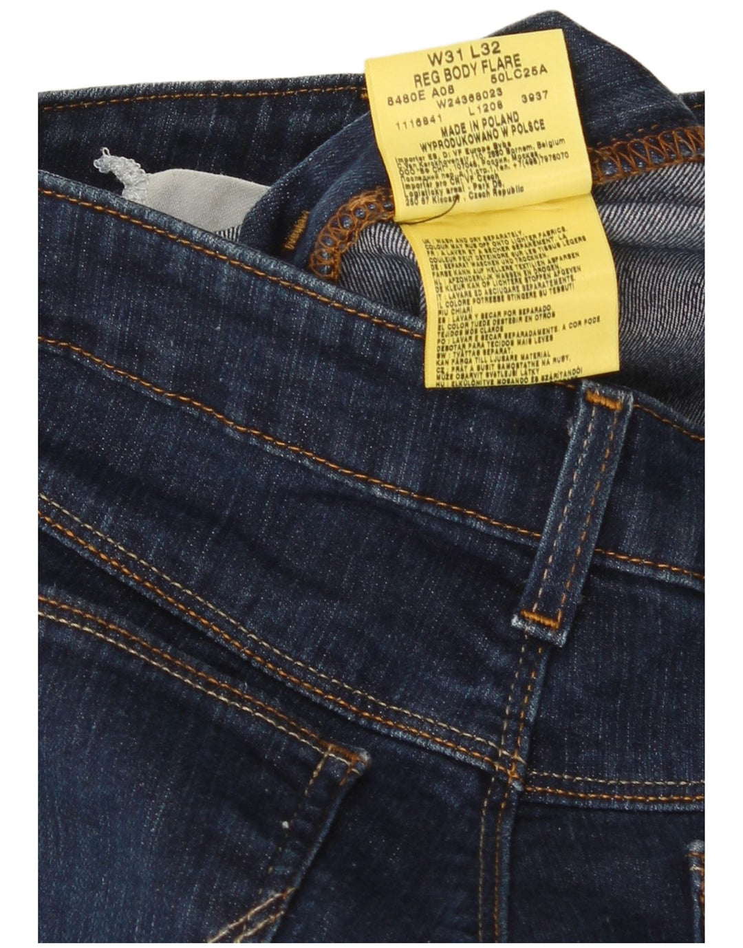 Wrangler Damen Schlagjeans W31 L32 Marineblaue Baumwolle