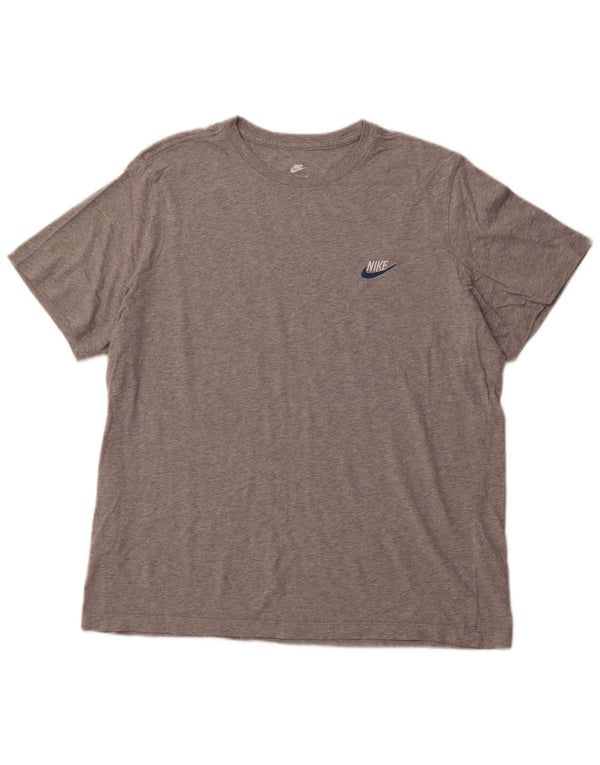 NIKE Herren T-Shirt Top XL Grau Baumwolle