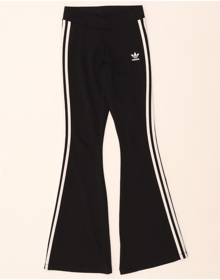 ADIDAS Damen Flare Leggings UK 6 XS Schwarz Polyester