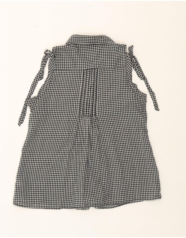 TOMMY HILFIGER Damen ärmellose Hemdbluse UK 14 Medium Black Gingham