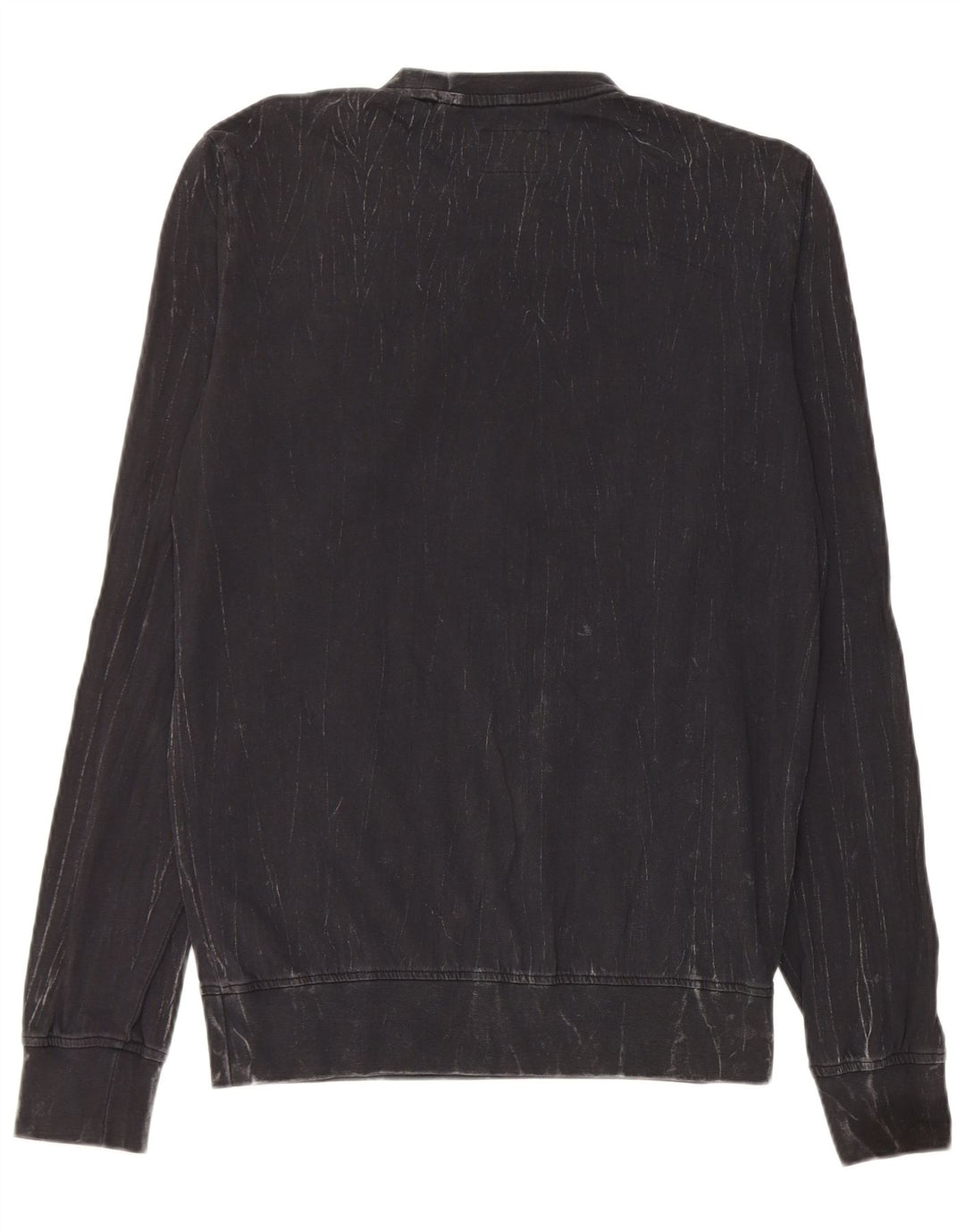 Guess Herren-Top, langärmelig, XS, schwarze Baumwolle