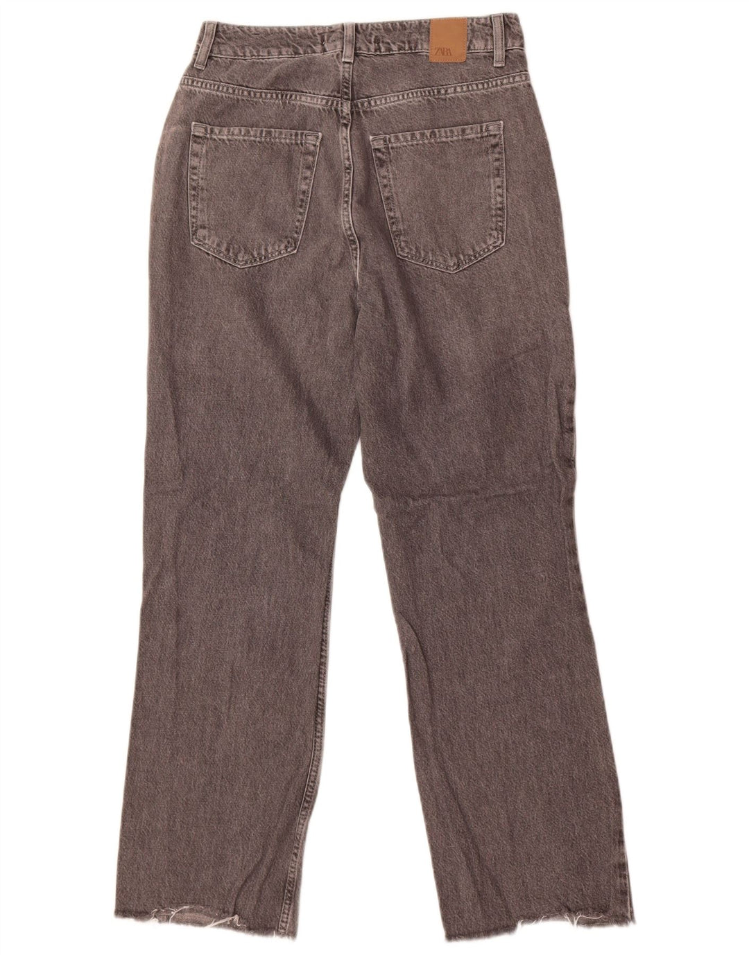 Zara Damen Straight Jeans EU 38 Small W28 L27 Graue Baumwolle