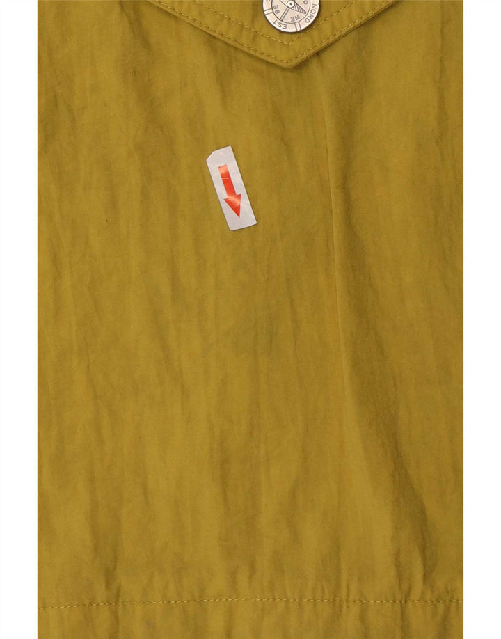 Vintage Damen Übergroße Windjacke EU 42 Großes gelbes Polyamid