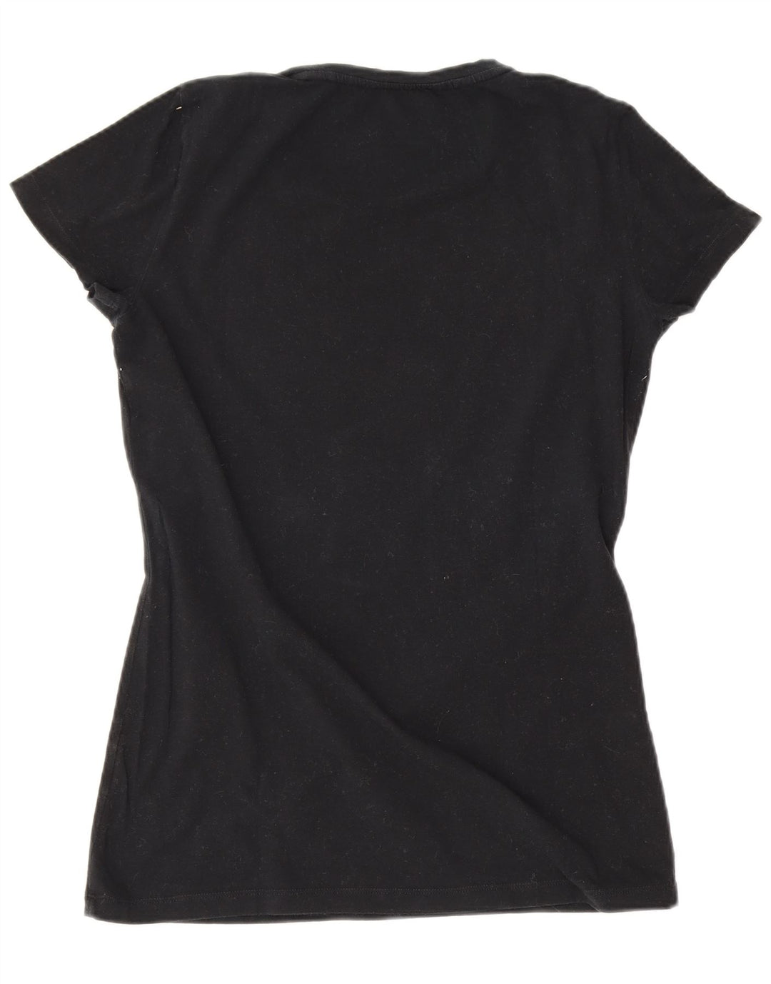 Gas Damen Grafik T-Shirt Top UK 8 Small Schwarz