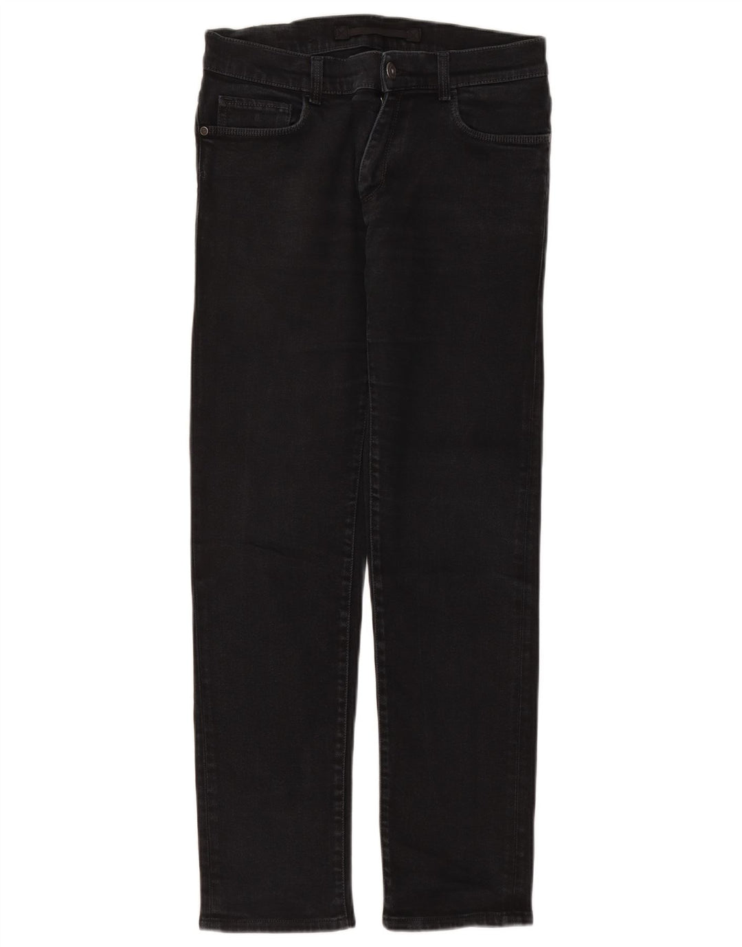 Trussardi Herren Straight Jeans W34 L30 Schwarz