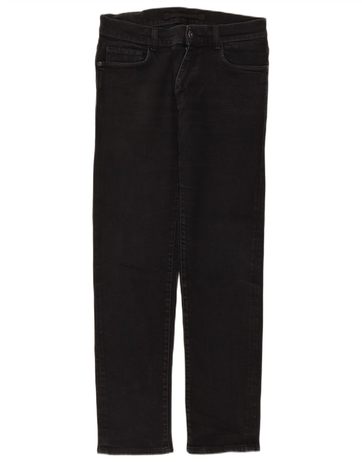 Trussardi Herren Straight Jeans W34 L30 Schwarz