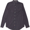 Tommy Hilfiger Herren-Slim-Fit-Hemd aus mittelblauer Gingham-Baumwolle in Marineblau