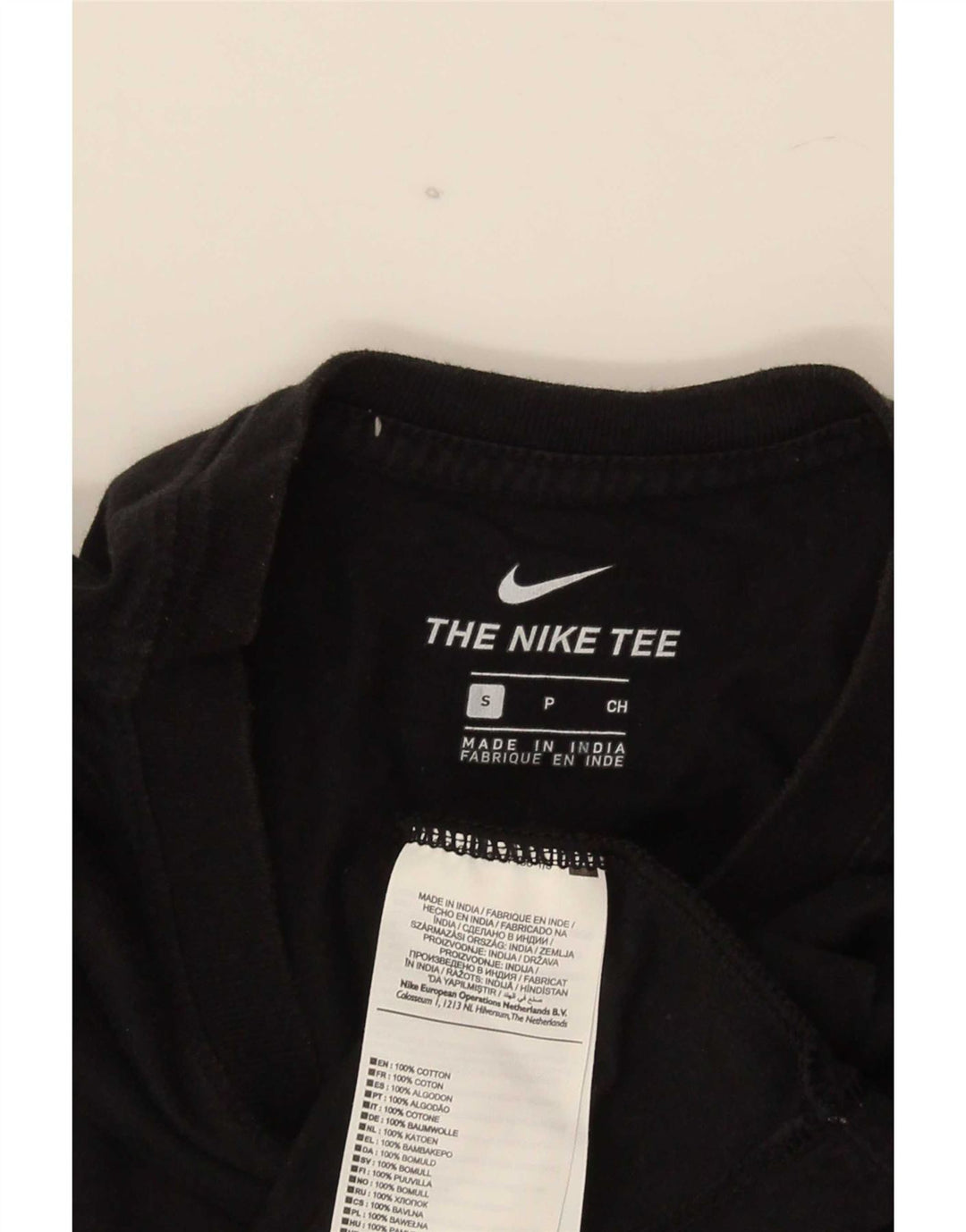 Nike Herren-T-Shirt mit Grafik, Größe S, schwarze Baumwolle