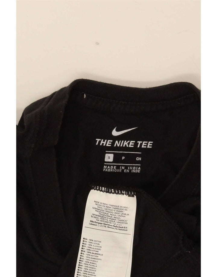 Nike Herren-T-Shirt mit Grafik, Größe S, schwarze Baumwolle